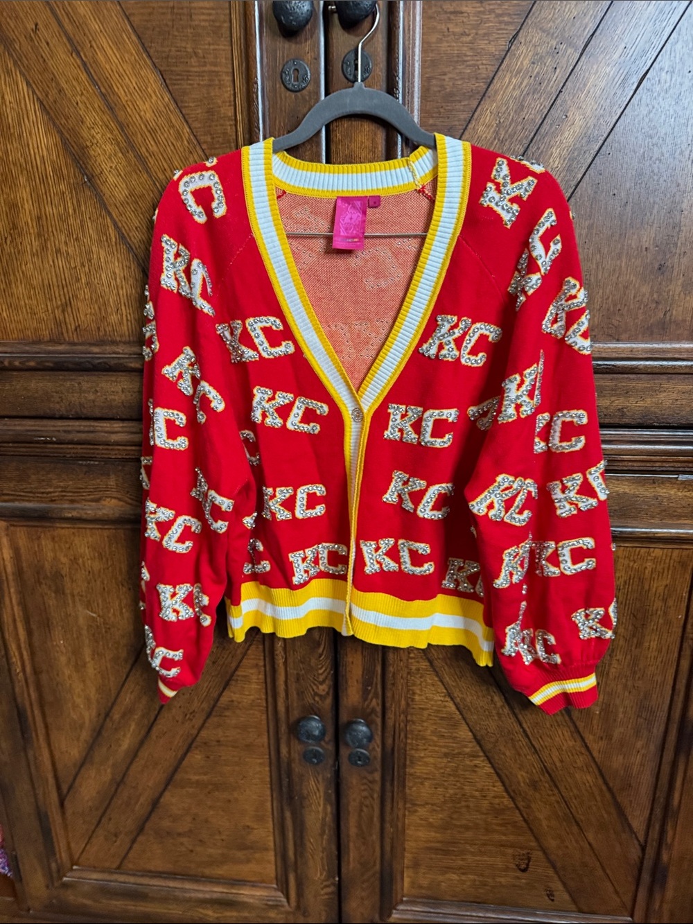QOS Kansas City Chiefs Cardigan M